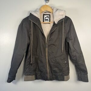 Mountain Khakis Army Green Sherpa Lined Canvas Jacket Women's Small‎ Workwear